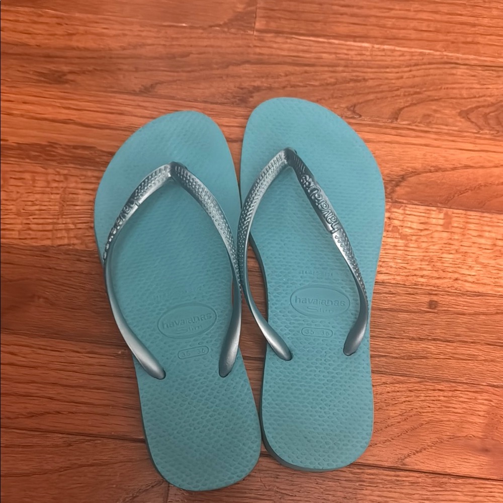 Havaianas Women's Blue Flip Flops